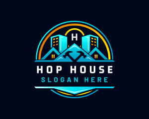 Urban House Hammer logo design