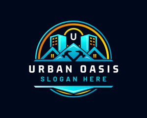 Urban House Hammer logo design