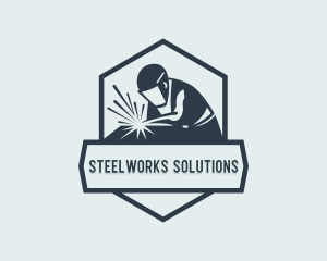 Steelworks Welder Contractor logo design