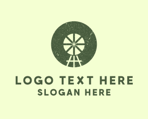 Rustic Windmill Farm Logo