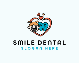 Cartoon Dental Pediatric logo design