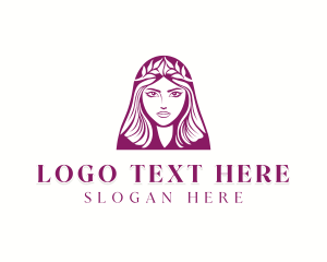 Woman Hairdressing Beauty logo