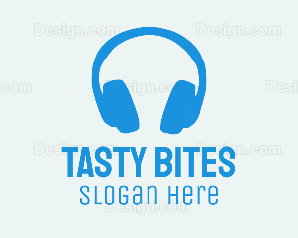 Blue DJ Headphones Logo