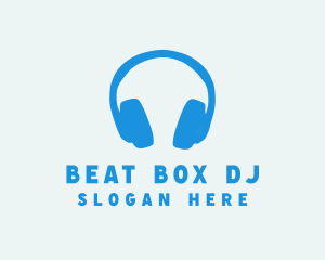 Blue DJ Headphones  logo design