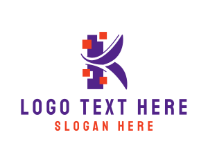Graphics - Modern Pixel Studio Letter K logo design