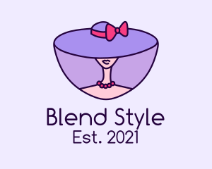 Woman Stylist Hat  logo design