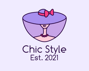 Woman Stylist Hat  logo
