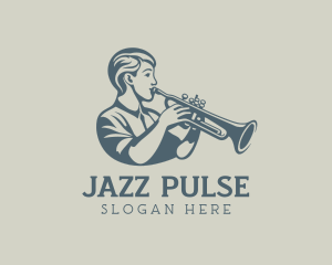Jazz Trumpet Musician logo