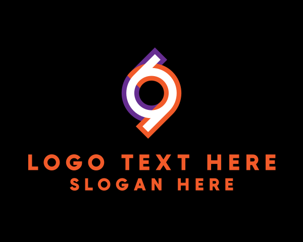 Number 69 logo example 3