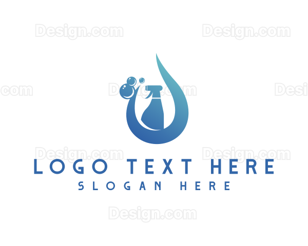 Spray Cleaning Bubble Logo