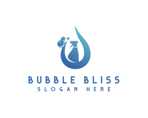 Spray Cleaning Bubble logo design