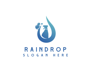 Spray Cleaning Bubble logo design