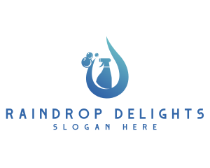 Spray Cleaning Bubble logo design