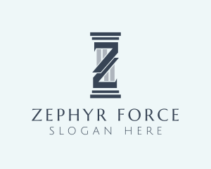 Contractor Column Letter Z logo design