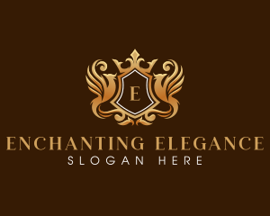 Phoenix Elegant Crown logo design