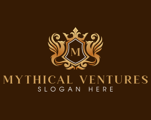 Phoenix Elegant Crown logo design