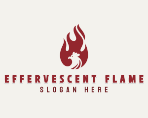 Chicken Flame Roasting logo design