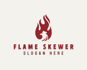 Chicken Flame Roasting logo design