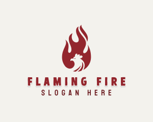 Chicken Flame Roasting logo design