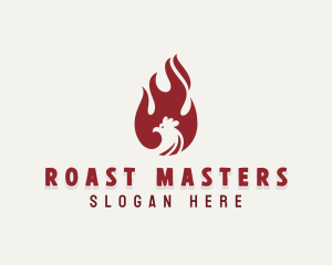 Chicken Flame Roasting logo design