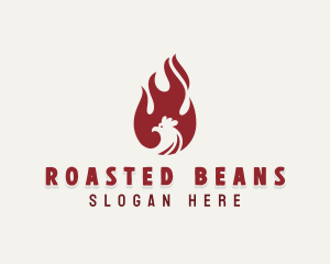 Chicken Flame Roasting logo design