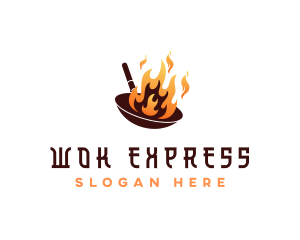 Flaming Cooking Wok logo