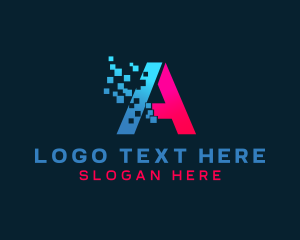 Digital Pixel Lettermark A logo