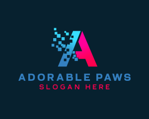 Digital Pixel Lettermark A logo design