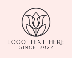 Tulip Flower Aesthetician logo