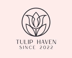 Tulip Flower Aesthetician logo design