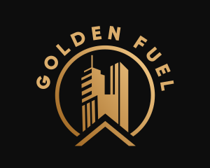 Golden Condominium Residence logo design