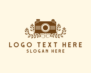 Shooting - Retro Floral Camera logo design