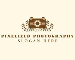 Retro Floral Camera logo design