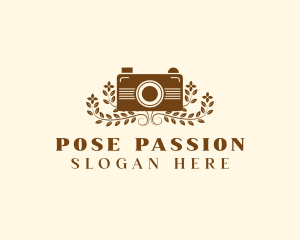 Retro Floral Camera logo design