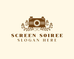 Retro Floral Camera logo design