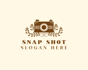 Retro Floral Camera logo design