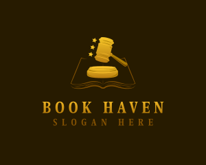 Legal Gavel Book logo design