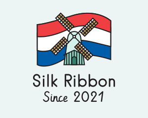 Netherlands Flag Windmill logo design