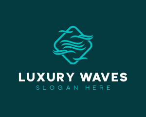 Digital Technology Waves logo design