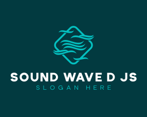 Digital Technology Waves logo design