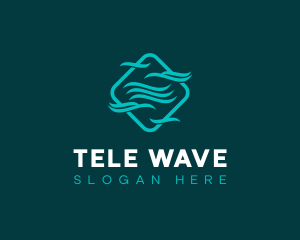 Digital Technology Waves logo design