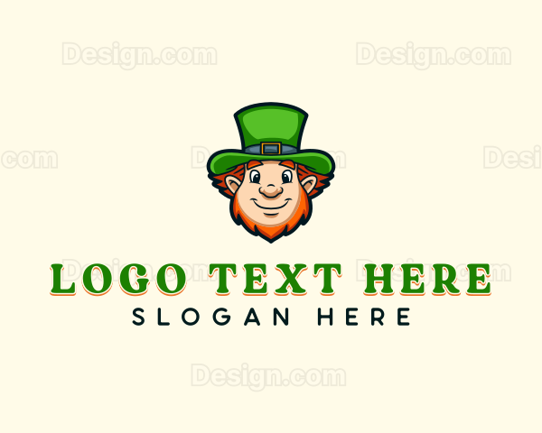 Irish Leprechaun Mascot Logo