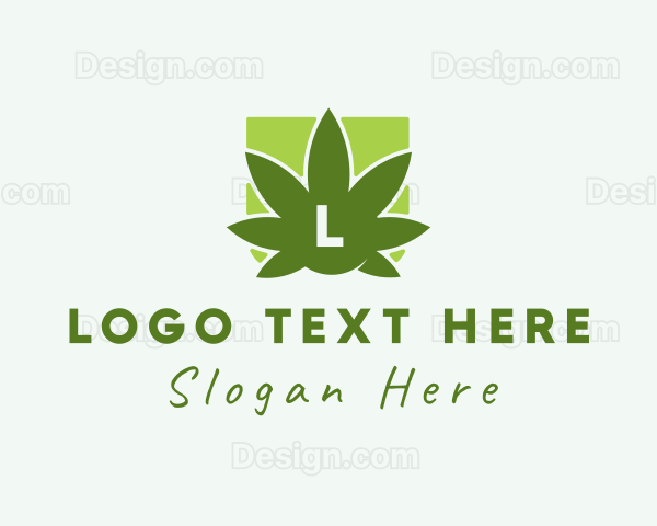 Organic Weed Leaf Logo