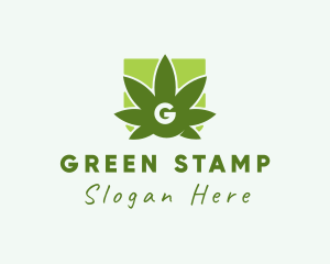 Organic Weed Leaf logo design