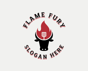 Beef Flame Barbecue logo design