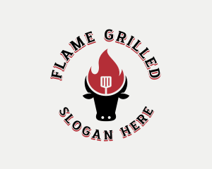 Beef Flame Barbecue logo design