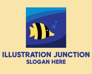 Yellow Striped Butterfly Fish logo