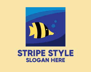 Yellow Striped Butterfly Fish logo