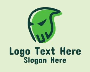 Green Ghost Monster  logo design