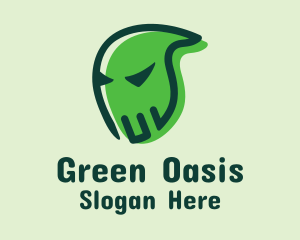 Green Ghost Monster  logo design